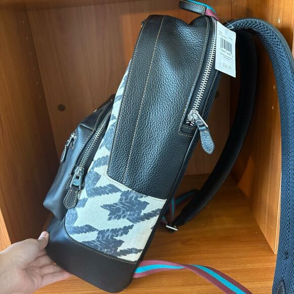 NWT COACH Houndstooth Backpack - Picture 6 of 11